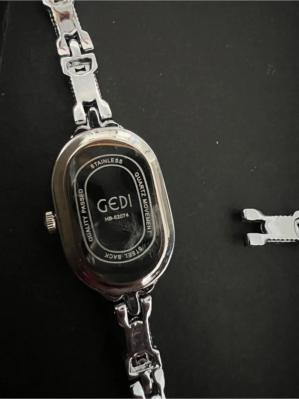 Silver Oval Womens Bracelet Watch
